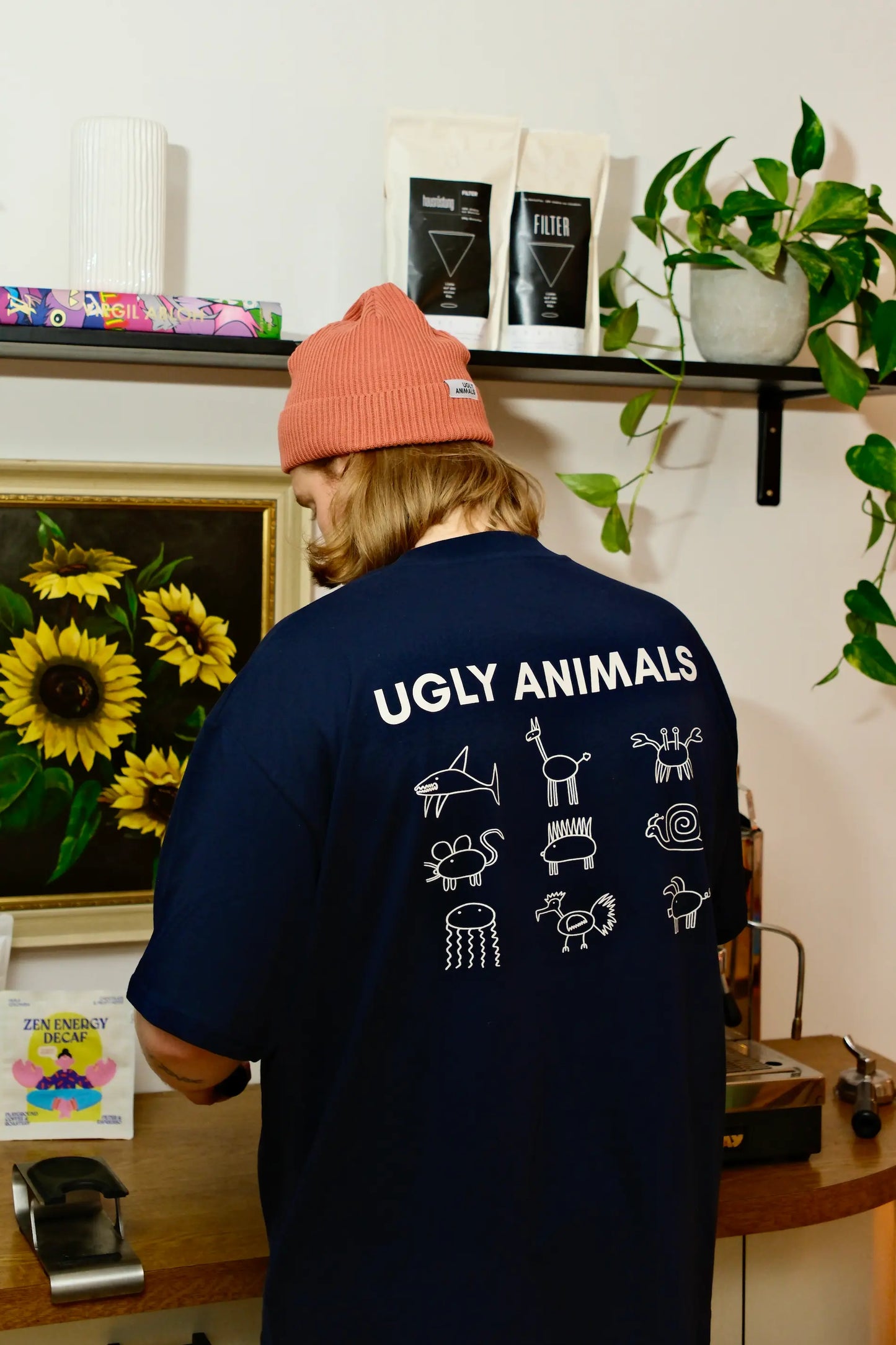 THE OG - cream on navy