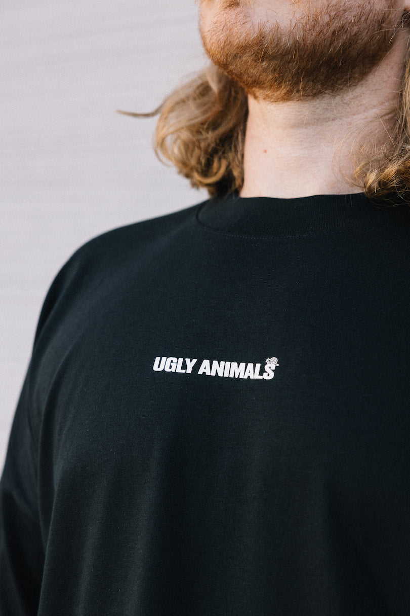 THE HOLY SNAIL - white on black