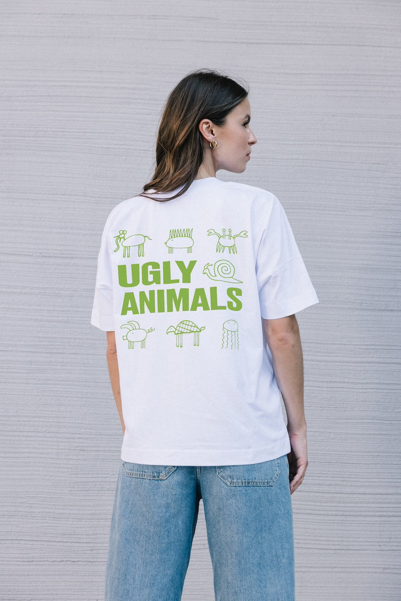 THE HOLY SNAIL - juicy leave green on white